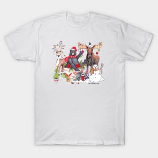 Woodland Critter Christmas Gathering T-Shirt